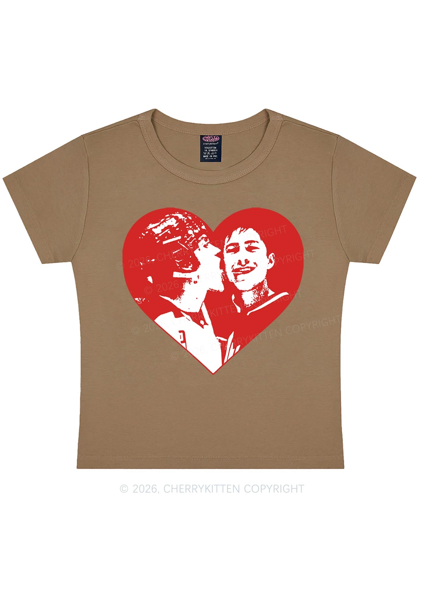 Red Heart Bros HR Y2K Baby Tee Cherrykitten