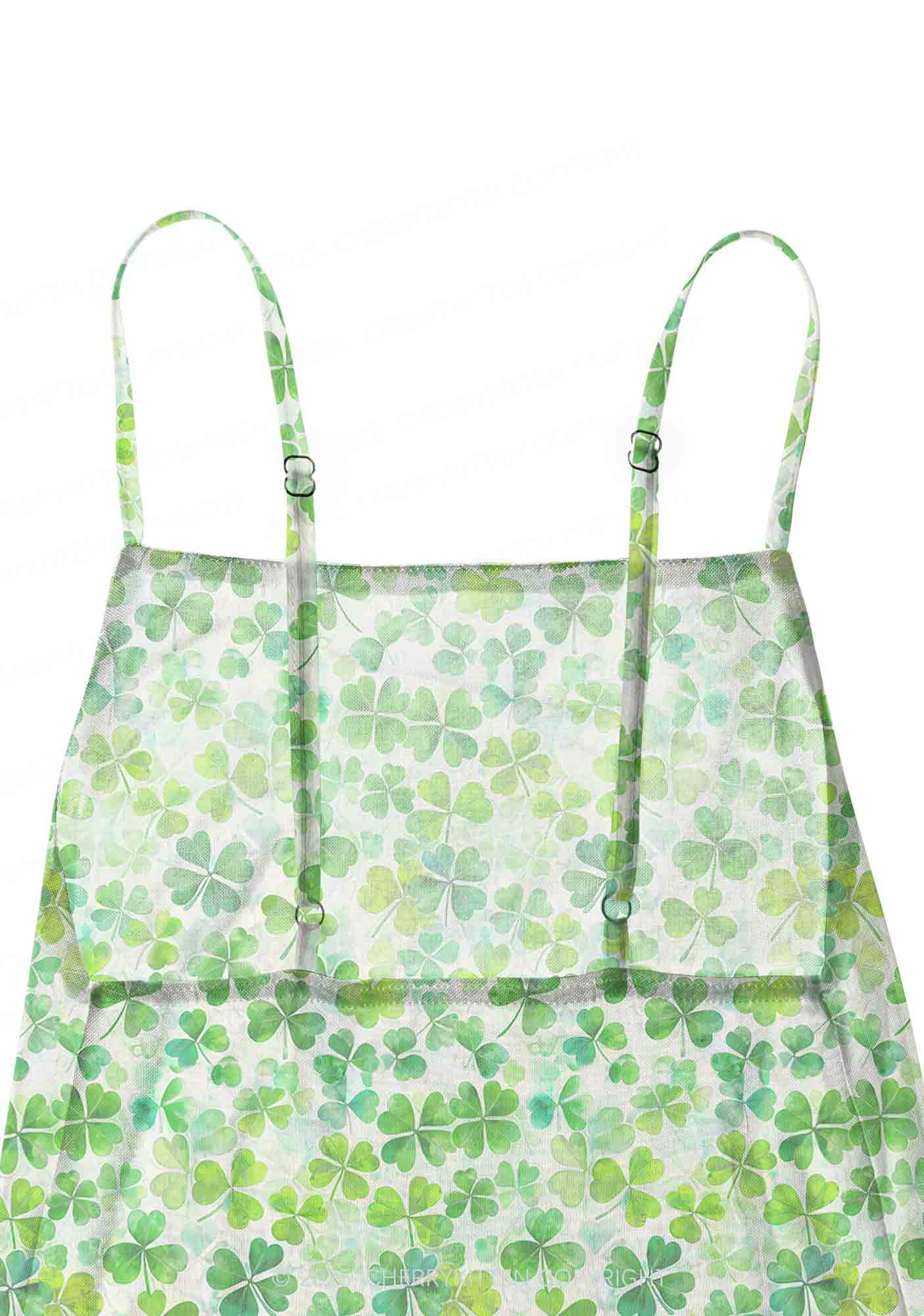 Green Shamrock Y2K Mesh Slip Dress Cherrykitten