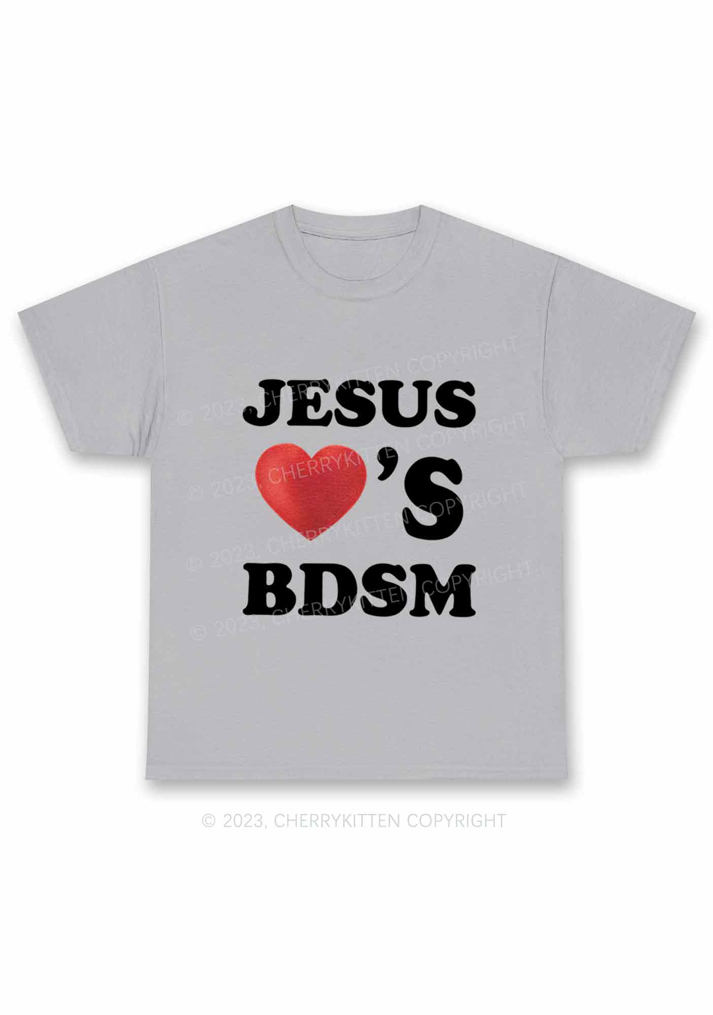 Jesus Loves BDSM Y2K Chunky Shirt Cherrykitten