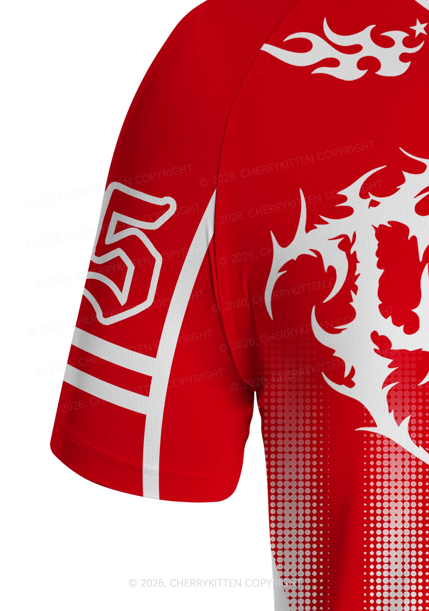 Red Punk Cxxt Y2K Football Jersey Shirts Cherrykitten