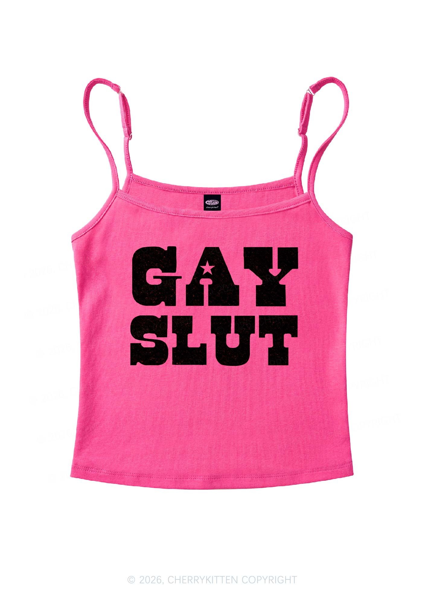 Gay Slxt Pride Y2K Spaghetti Strap Cami Cherrykitten
