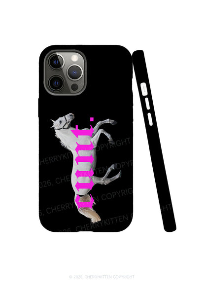 Pink Cxxt Horse Y2K Phone Case Cherrykitten