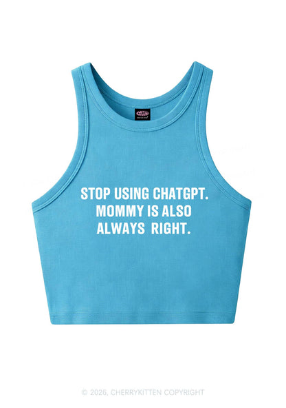 Mommy Also Always Right Y2K Crop Tank Top Cherrykitten