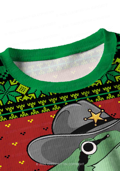 Your Last Haw Partner Y2K Christmas Crop Knit Sweatshirt Cherrykitten