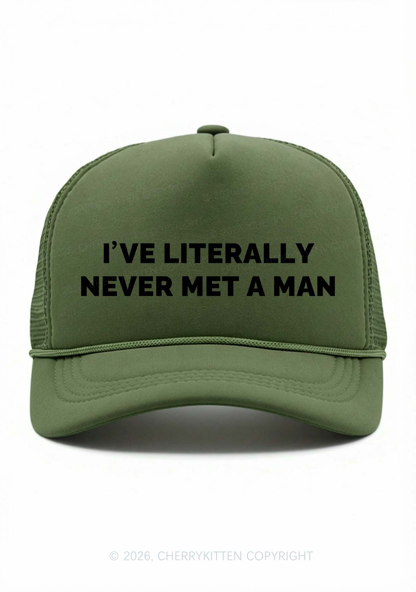 Never Met A Man Pride Y2K Trucker Hat Cherrykitten