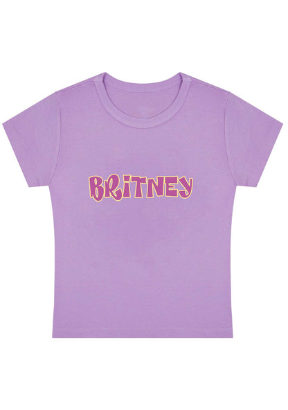 Custom Name Design Y2K Baby Tee Cherrykitten