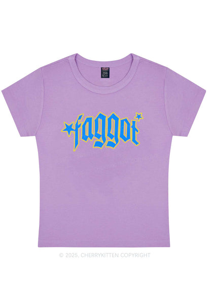 Faggot Stars Pride Y2K Baby Tee Cherrykitten
