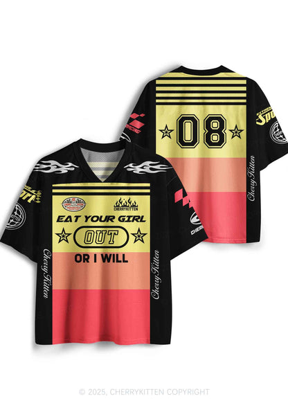 Custom Eat Your Girl Out Y2K Pride Sport Jersey Shirts Cherrykitten