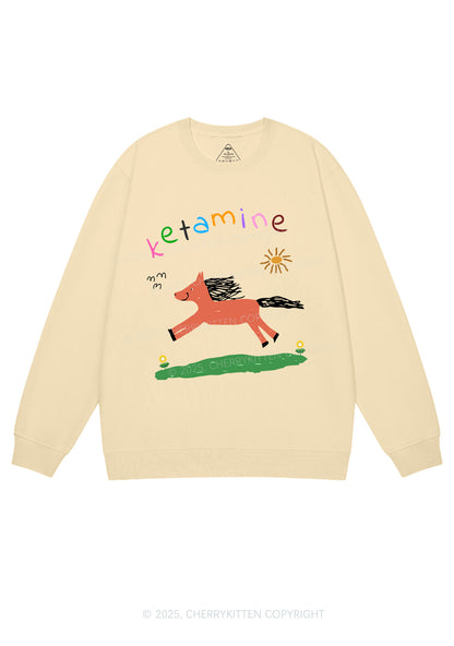 Orange Pony Y2K Sweatshirt