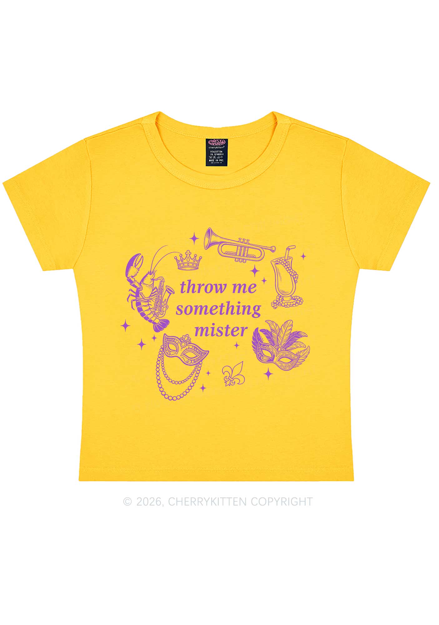 Throw Me Something Mister Y2K Baby Tee Cherrykitten