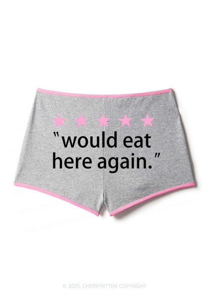 Eat Here Again Y2K Booty Shorts Cherrykitten