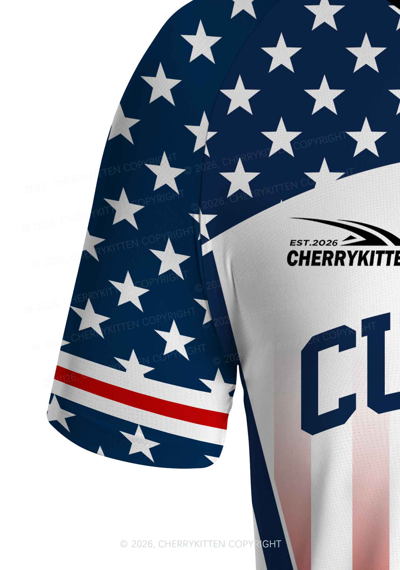 Custom American Flag Y2K Football Jersey Shirts Cherrykitten