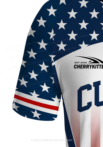 Custom American Flag Y2K Football Jersey Shirts Cherrykitten