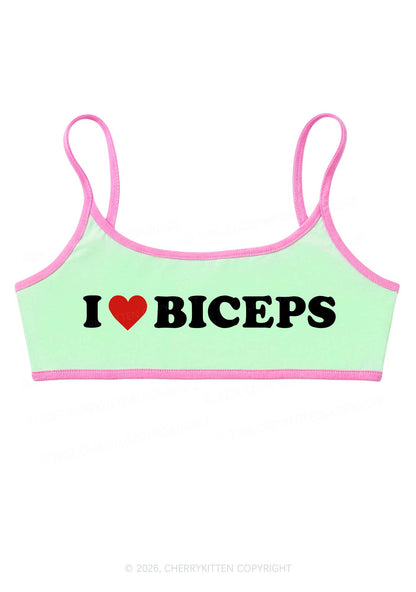 I Love Biceps Y2K Super Crop Cami Cherrykitten