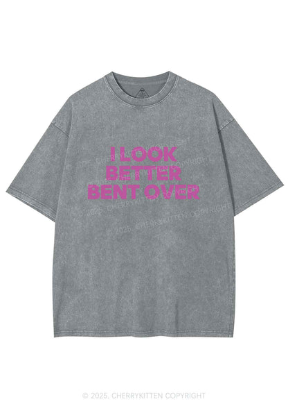 Look Better Bent Over Y2K Shirts Washed Tee Cherrykitten