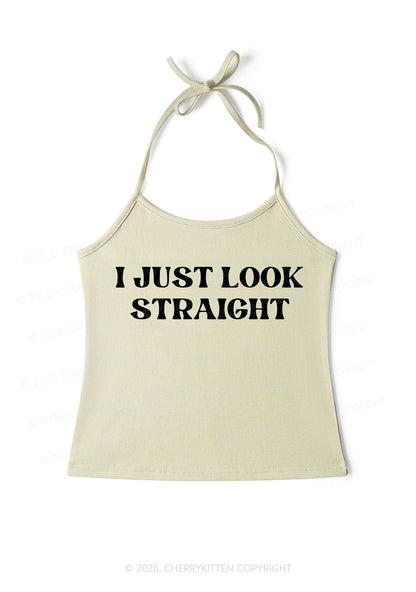 I Just Look Straight Pride Y2K Halter Neck Cami Cherrykitten