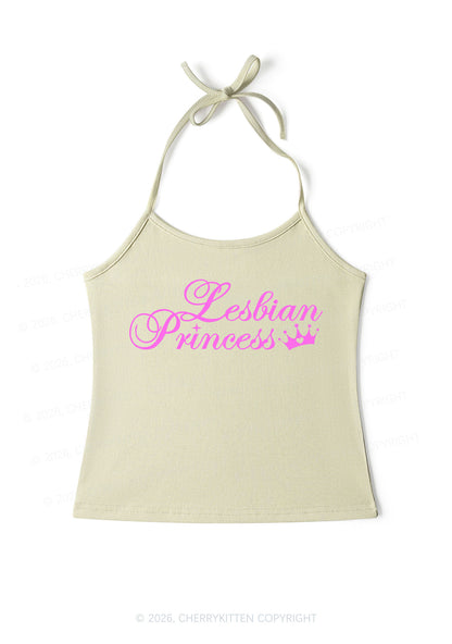 Lesbian Princess Pride Y2K Halter Neck Cami Cherrykitten