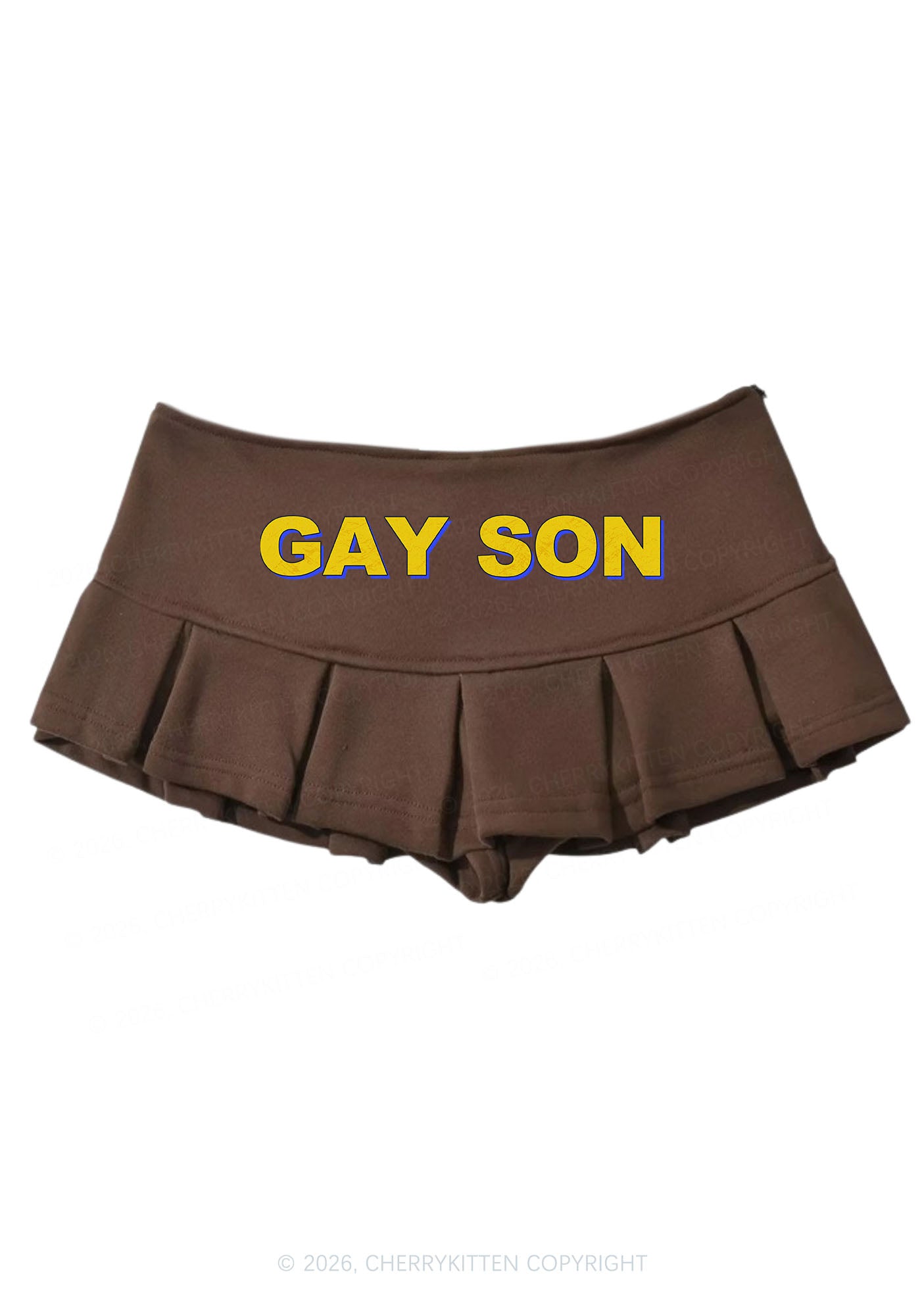 Gay Son Pride Y2K Mini Pleated Skirts Cherrykitten