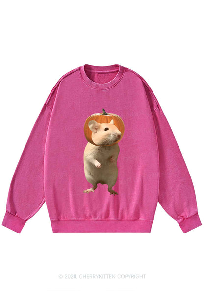 Halloween Silly Ratz Y2K Washed Sweatshirts Cherrykitten