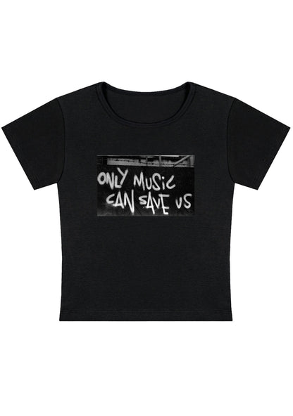 Curvy Only Music Can Save Us Baby Tee