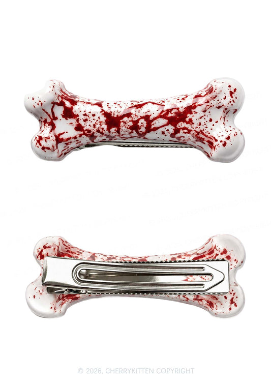Halloween Blood Bone Y2K Acrylic Duckbill Hair Clips Cherrykitten