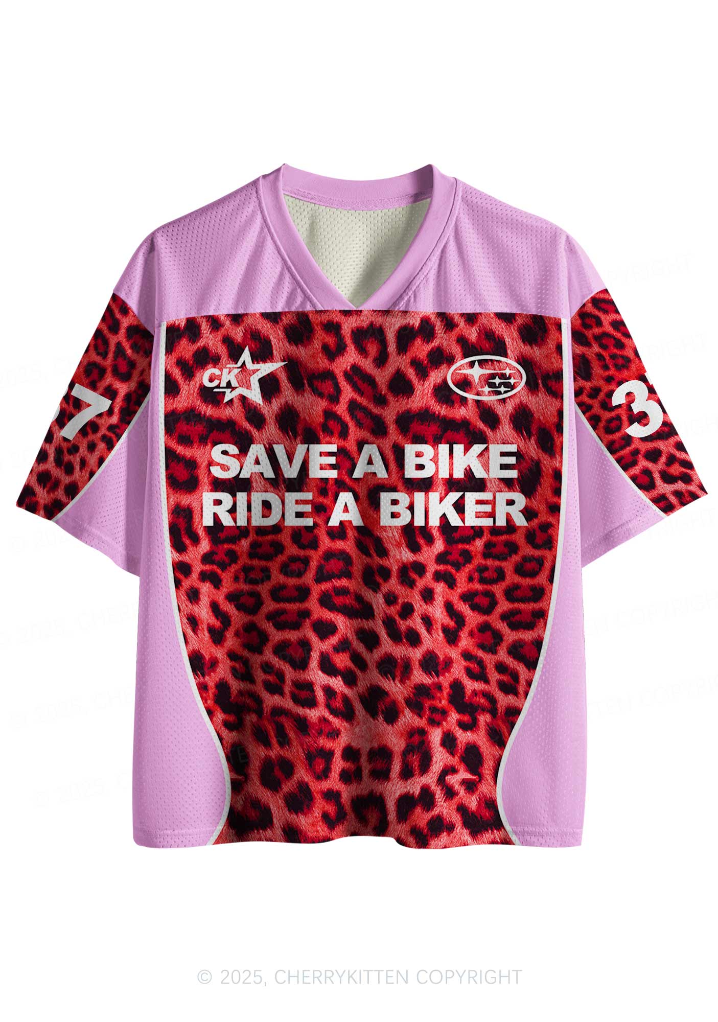 Custom Leopard Save Bike Ride Biker Y2K Sport Jersey Shirts Cherrykitten