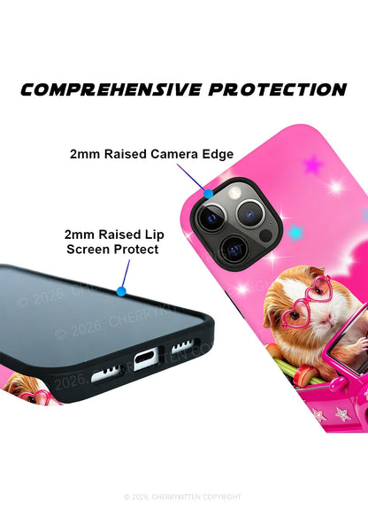 Pink Car Guinea Pig Y2K Phone Case Cherrykitten