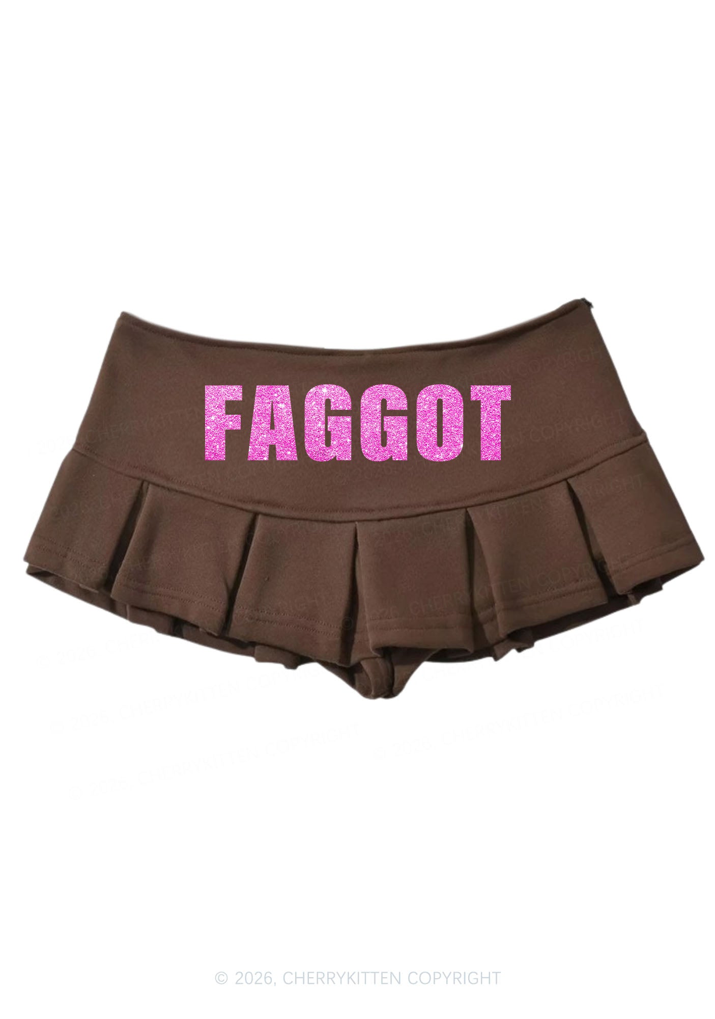 Glitter Faggot Pride Y2K Mini Pleated Skirts Cherrykitten