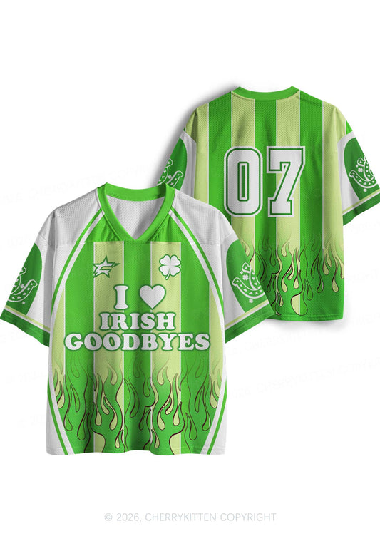 Custom I Love Irish Goodbyes St Patricks Y2K Sport Jersey Shirts Cherrykitten