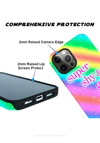 Super Shy Gay Pride Y2K Phone Case Cherrykitten