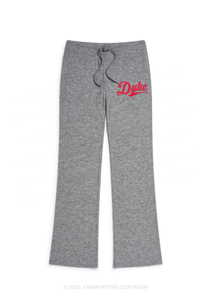 Dyke Stars Pride Y2K Low Rise Drawstring Flare Pants Cherrykitten
