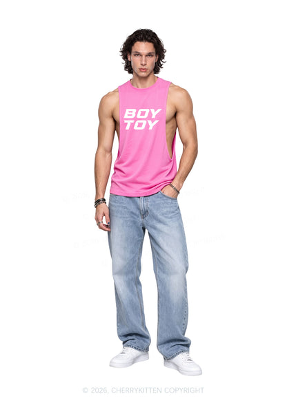 Boy Toy Y2K Men Muscle Side Cutoff Tank Top Cherrykitten