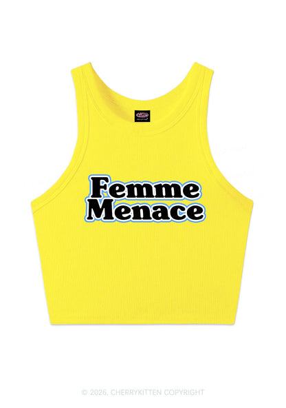 Femme Menace Pride Y2K Crop Tank Top Cherrykitten