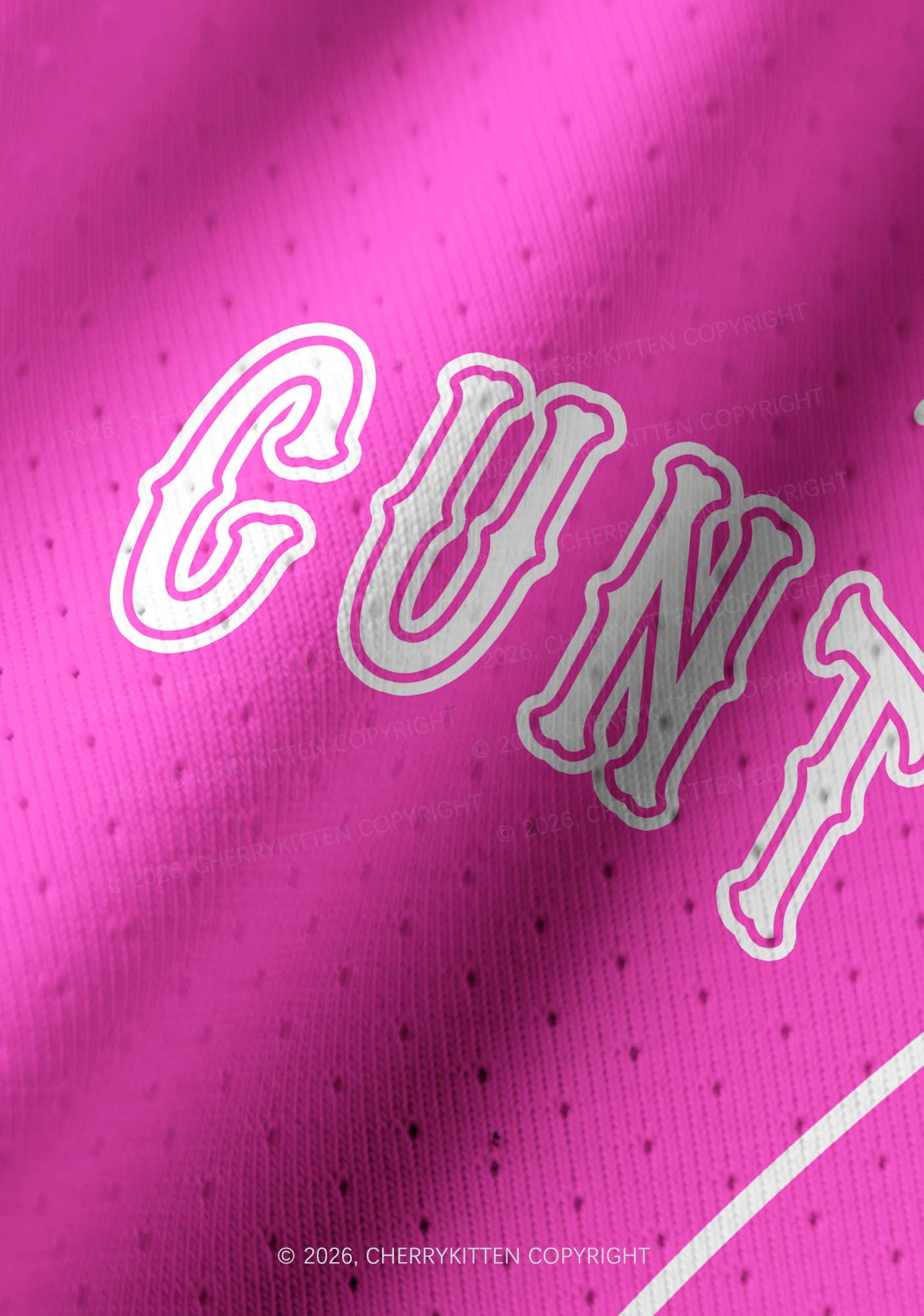 Pink Cxxt Y2K Crop Football Jersey Shirts Cherrykitten