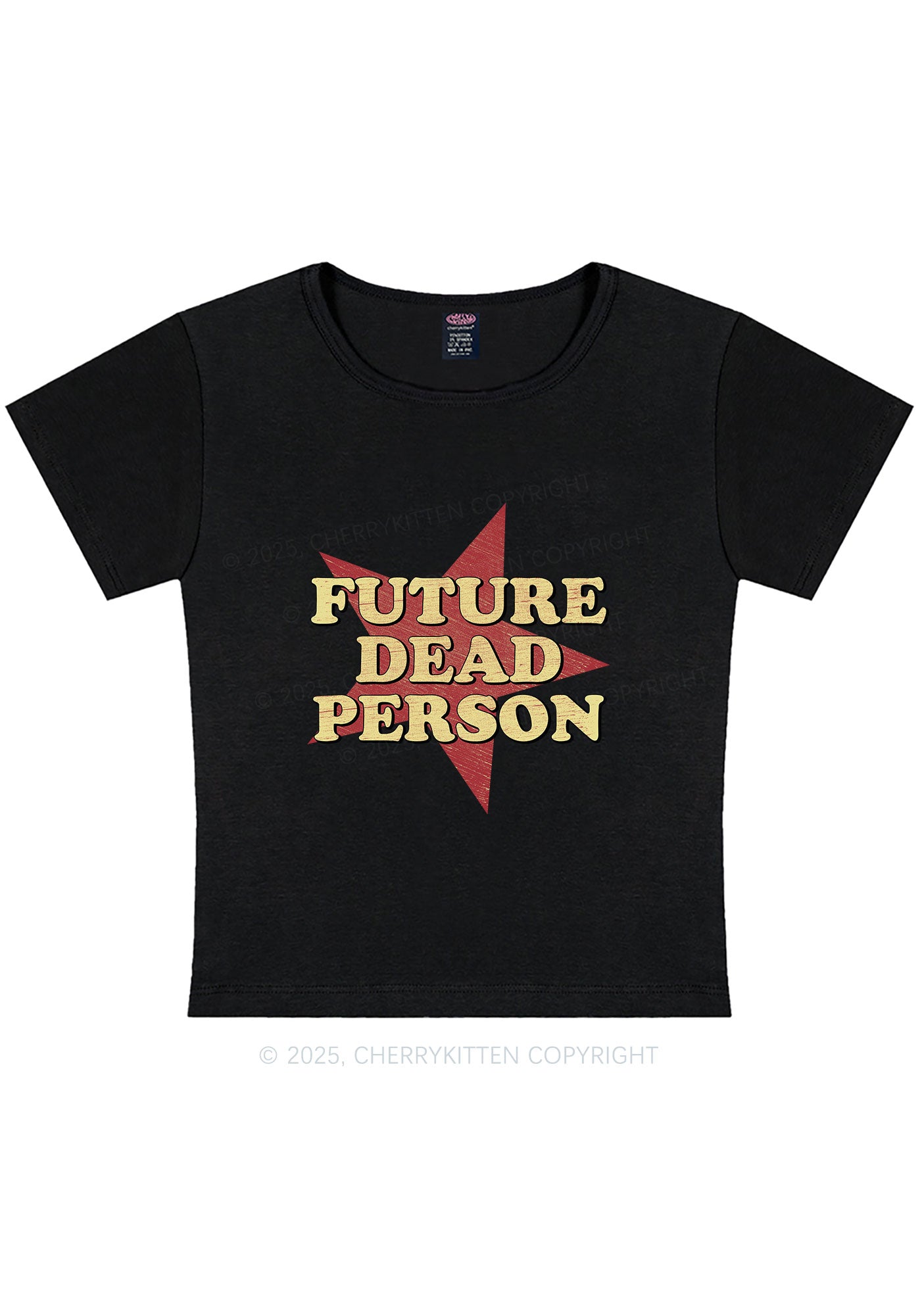 Curvy Dead Person Y2K Baby Tee Cherrykitten