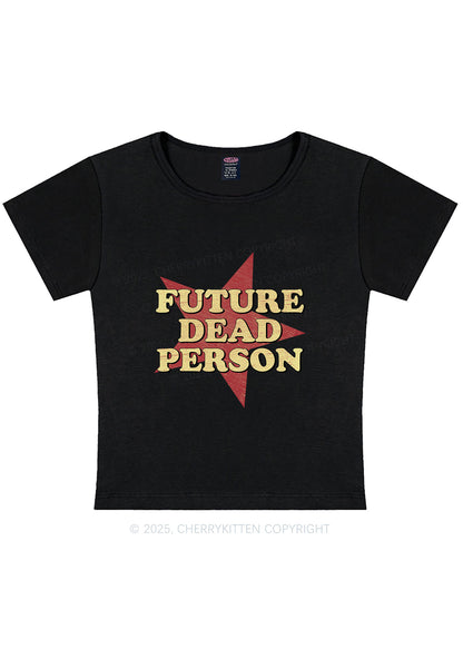 Curvy Dead Person Y2K Baby Tee Cherrykitten