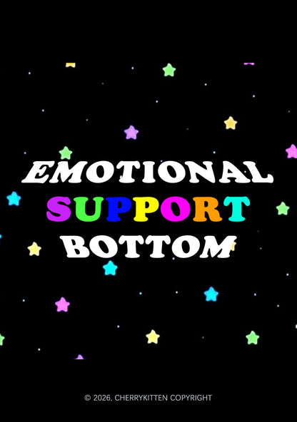 Emotional Support Bottom Pride 1Pc Y2K Pin Badge Cherrykitten