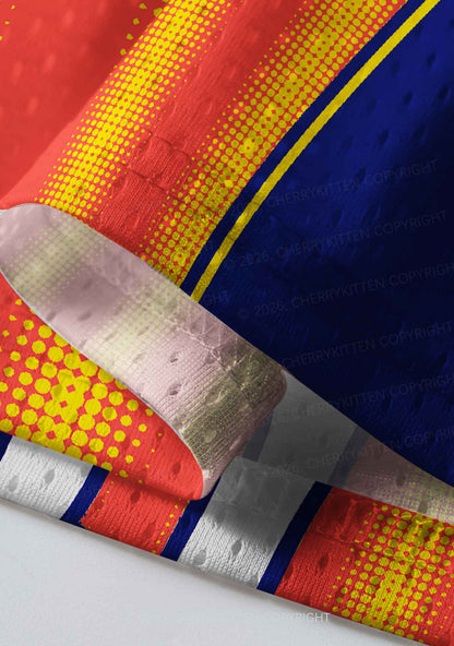 Faggot Orange Yellow Stripes Pride Y2K Sport Jersey Shirts Cherrykitten