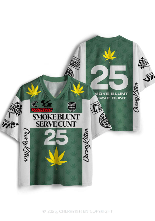 Custom Green Racing Smoke Blunt Y2K Sport Jersey Shirts Cherrykitten