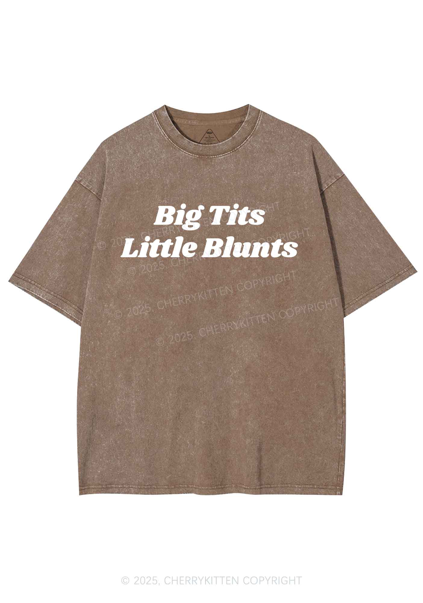 Big Txts Little Blunts Y2K Shirts Washed Tee Cherrykitten