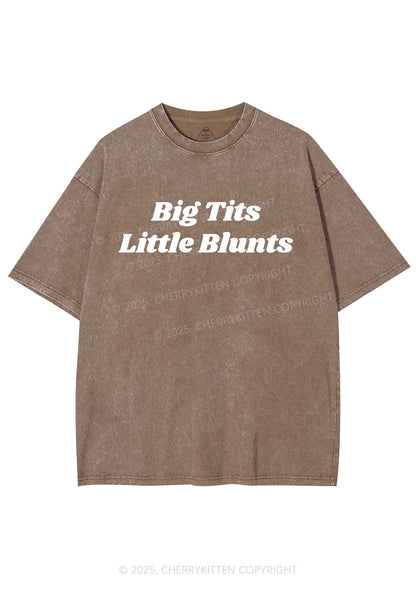 Big Txts Little Blunts Y2K Shirts Washed Tee Cherrykitten