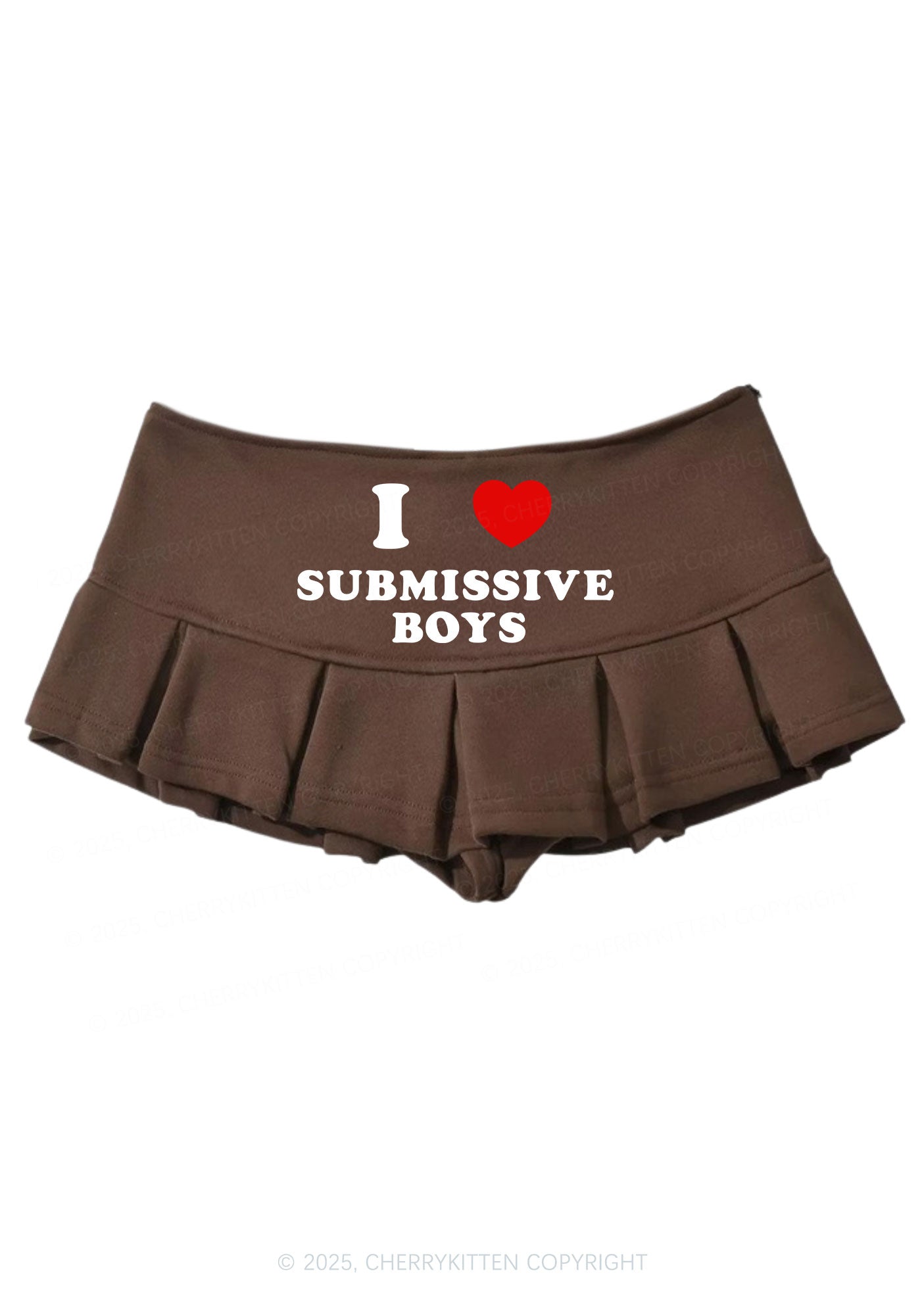 I Love S Boys Valentine's Day Y2K Mini Pleated Skirts Cherrykitten