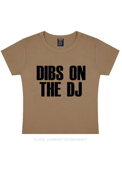 Dibs On The DJ Y2K Baby Tee Cherrykitten