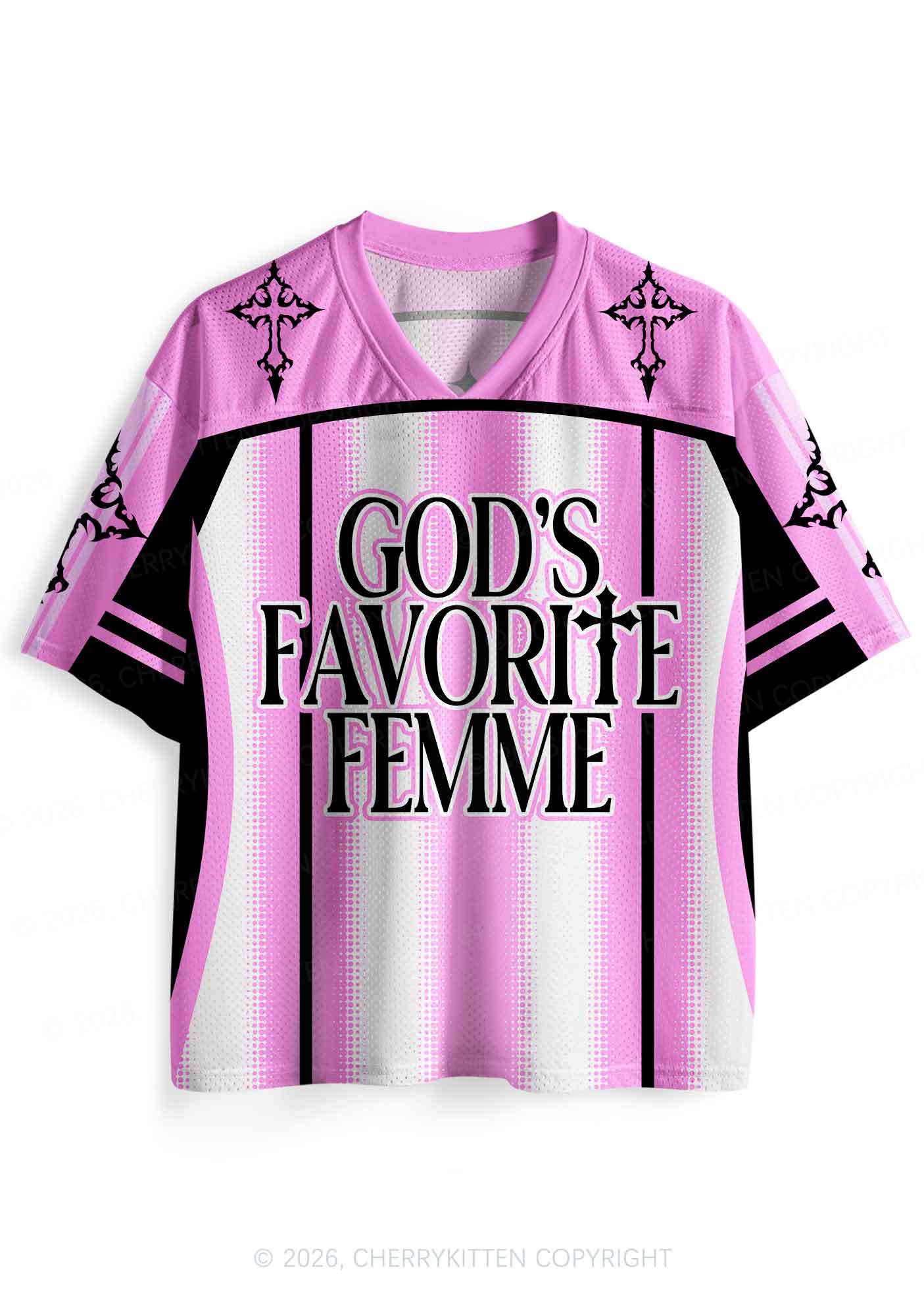 Gods Favorite Femme Pride Y2K Sport Jersey Shirts Cherrykitten