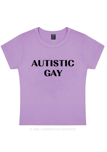 Autistic Gay Pride Y2K Baby Tee Cherrykitten