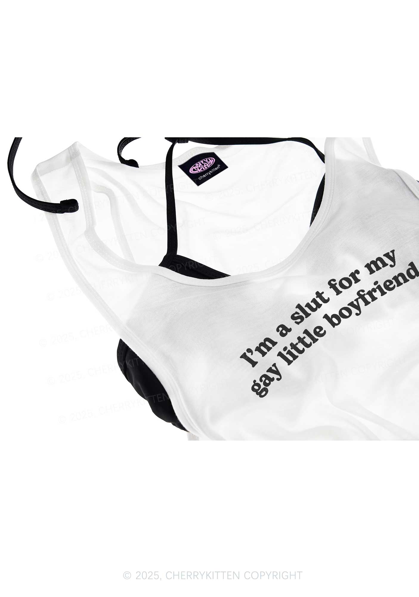 Slxt For My Gay BF Pride Y2K Sheer Boyfriend Tank Cherrykitten