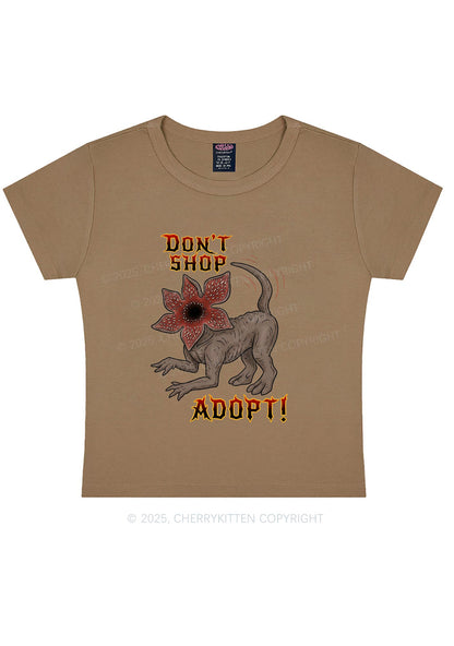 Dont Shop Adopt Y2K Baby Tee Cherrykitten