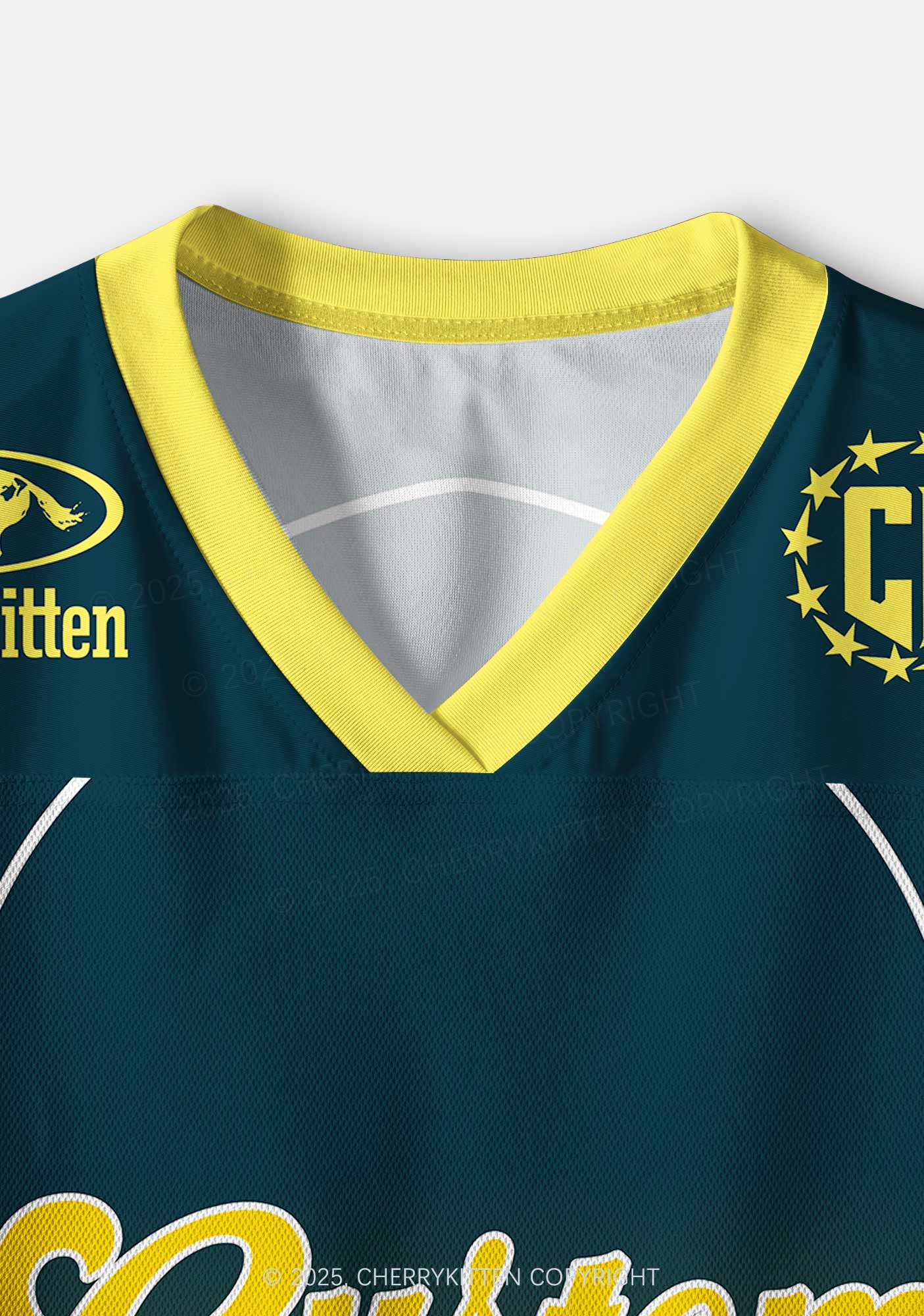 Custom Name Gradient Navy Y2K Crop Sport Jersey Shirts Cherrykitten