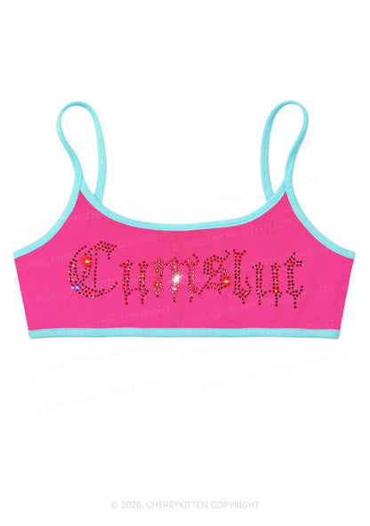 Rhinestone Cxmslxt Y2K Super Crop Cami Cherrykitten