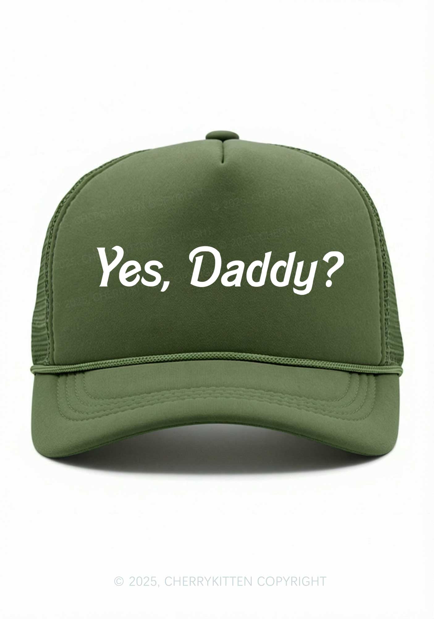 Yes Daddy Valentine's Day Y2K Trucker Hat Cherrykitten